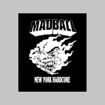 Madball  čierna hrubá mikina na zips s kapucou stiahnuteľnou šnúrkami